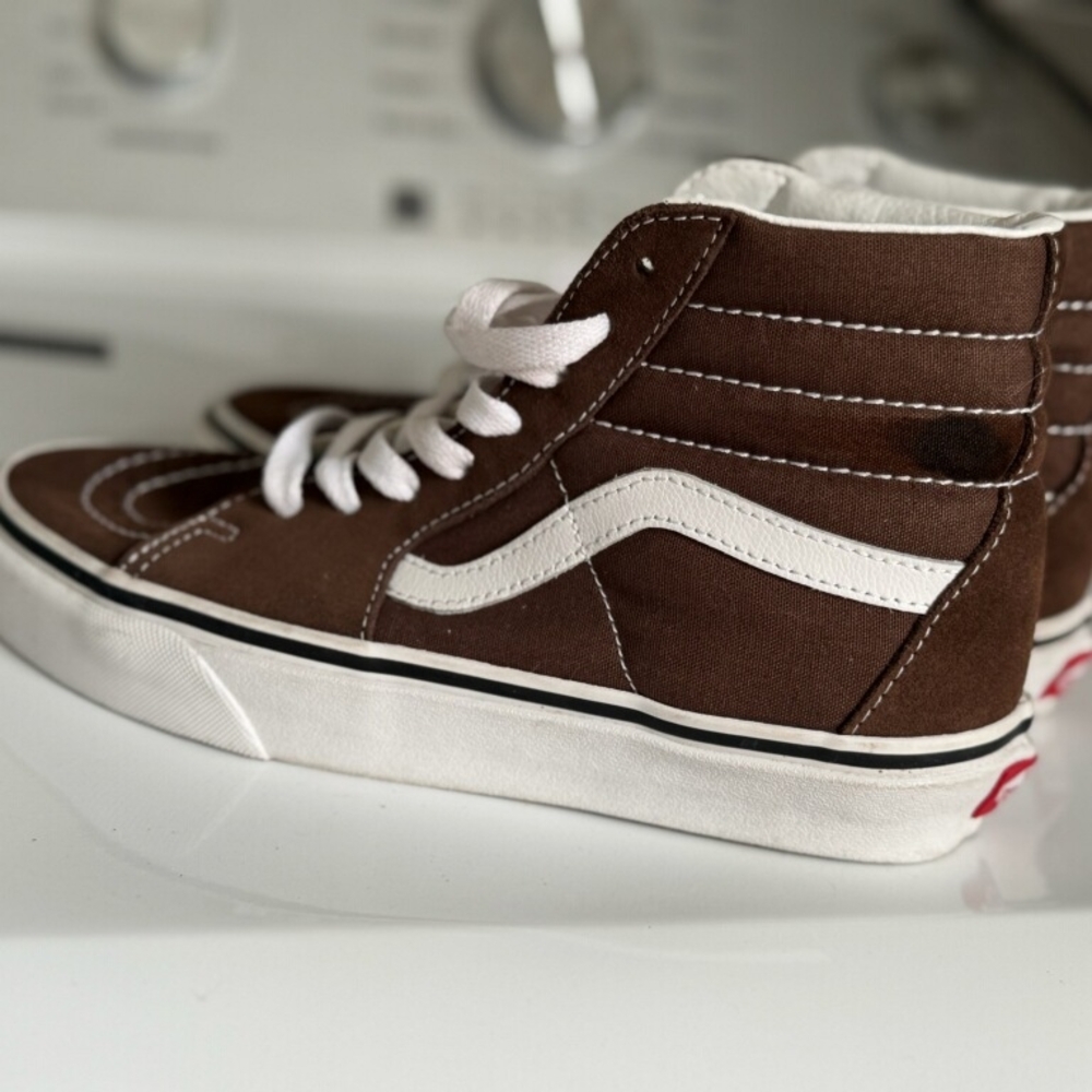 Vans Women's Sk8-hi Brown Suede Hi-Top Sneakers NEVER WORN